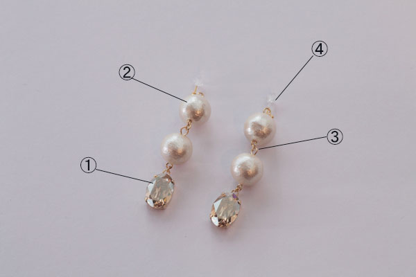 パール&ビジューイヤリング