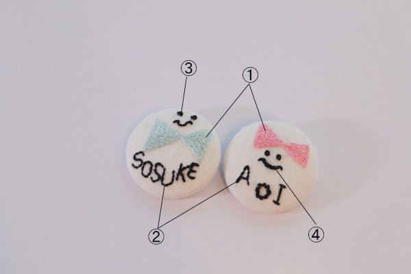 ネームくるみボタン